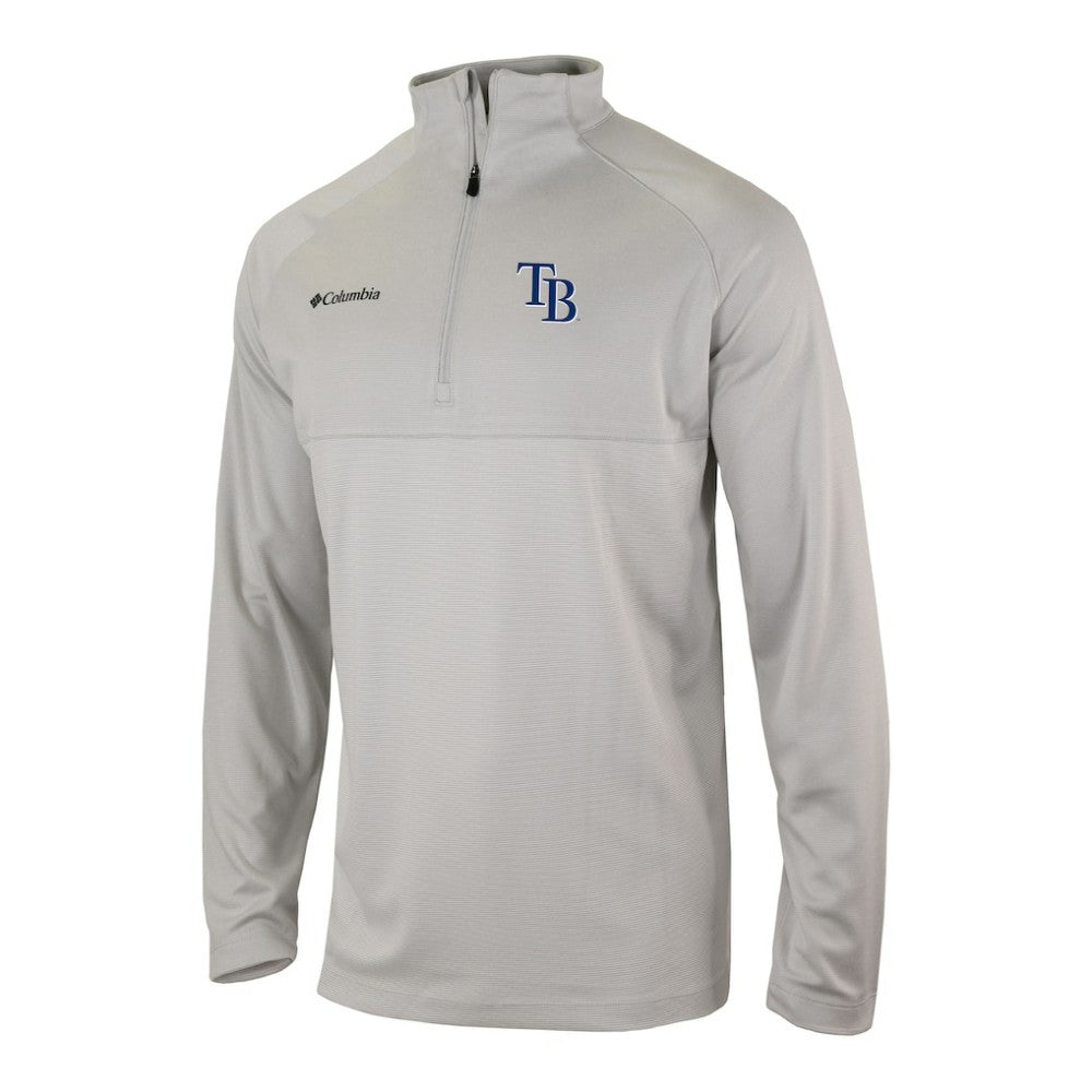 Tampa Bay Rays Omni-Wick Raglan Rockin' It Quarter-Zip Pullover - Gray | Columbia