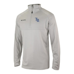 Tampa Bay Rays Omni-Wick Raglan Rockin' It Quarter-Zip Pullover - Gray | Columbia