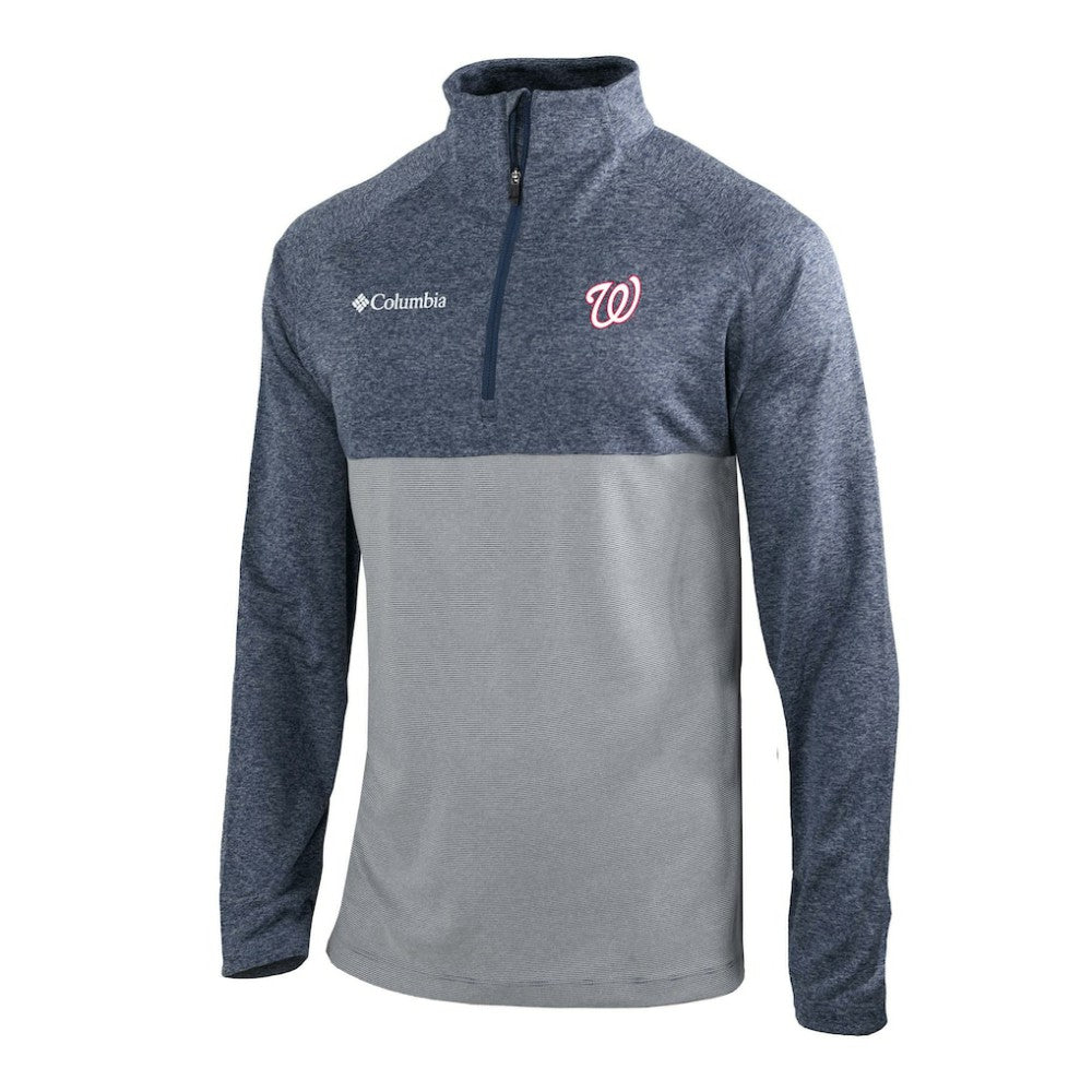 Washington Nationals Omni-Wick Raglan Rockin' It Quarter-Zip Pullover - Navy | Columbia