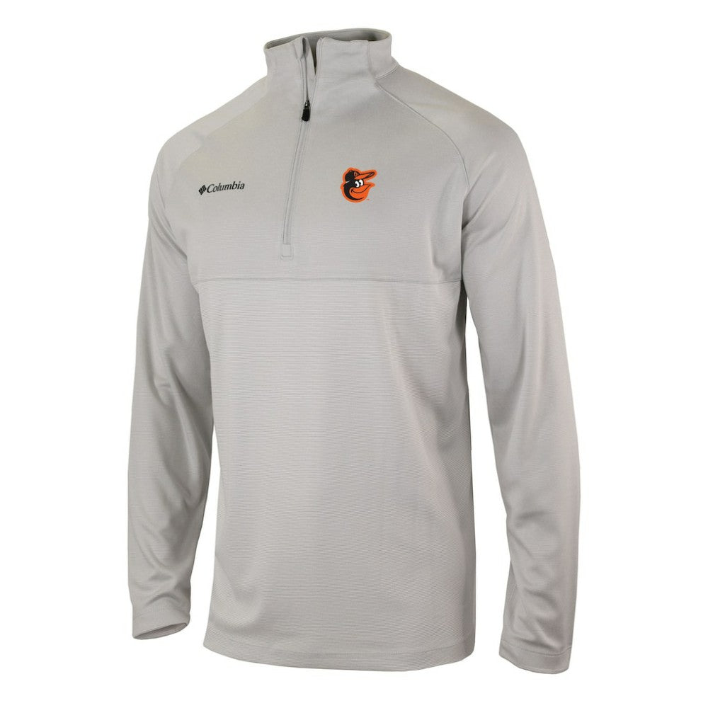 Baltimore Orioles Omni-Wick Raglan Rockin' It Quarter-Zip Pullover - Gray | Columbia