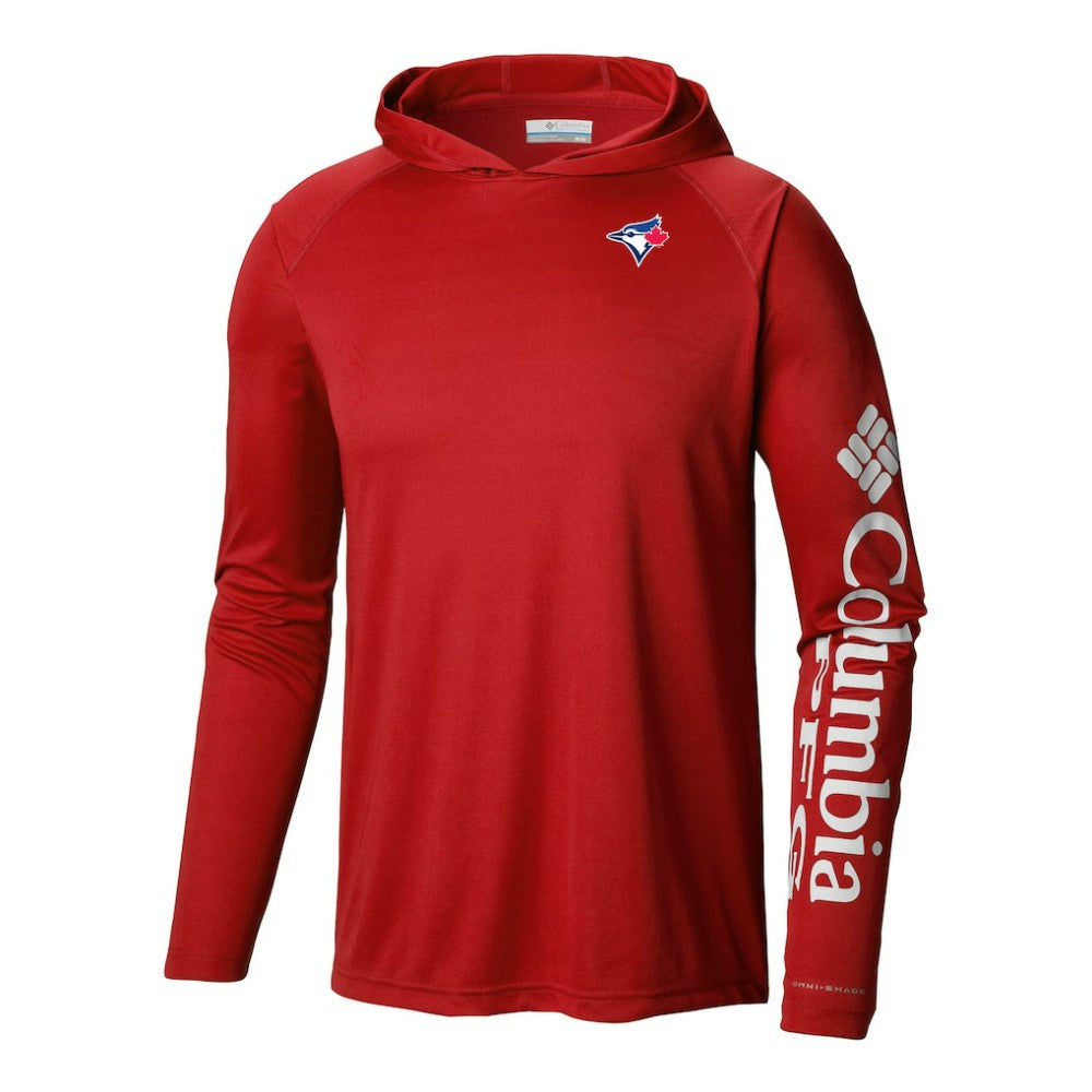 Toronto Blue Jays Terminal Tackle Omni-Shade Pullover Hoodie - Red | Columbia