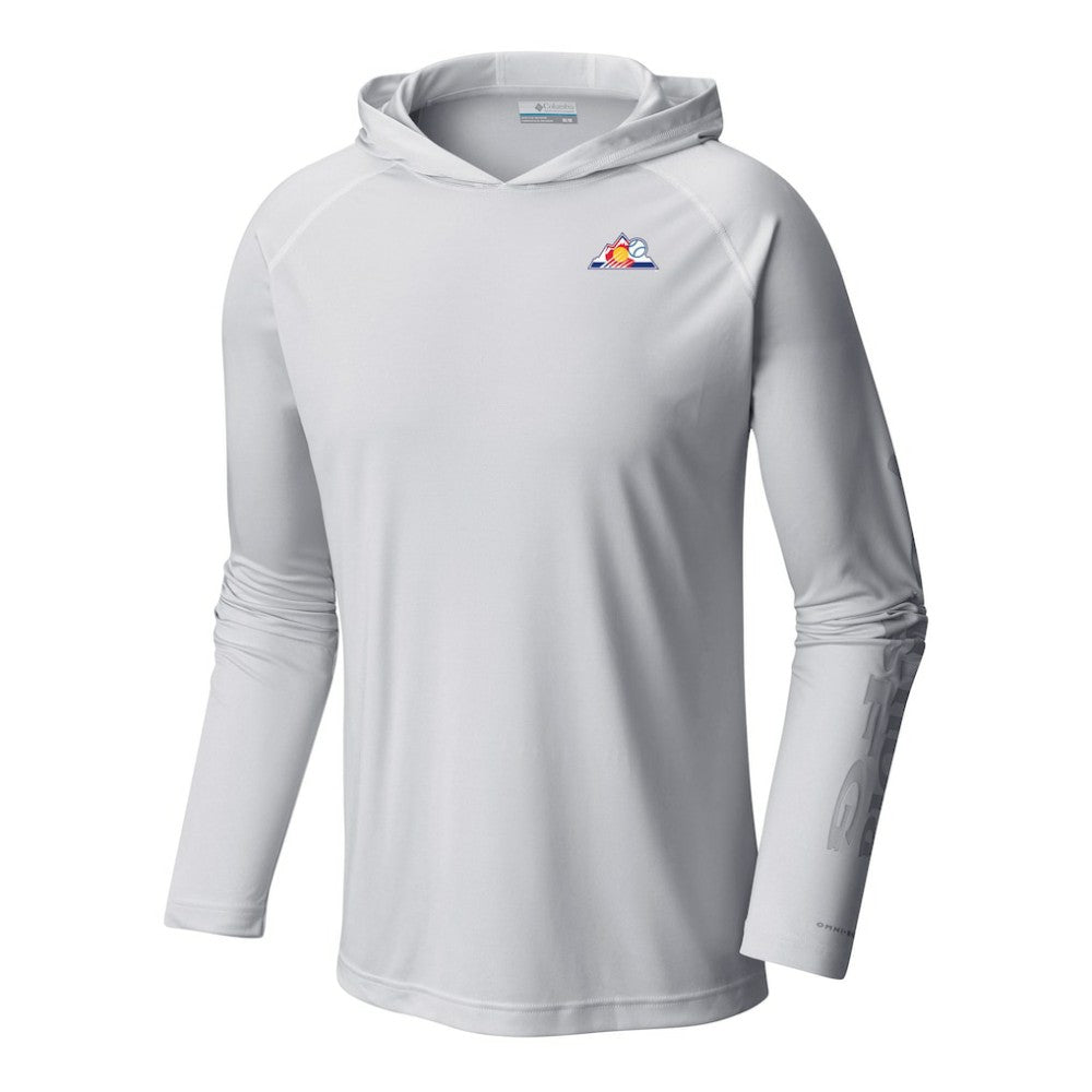 Colorado Rockies Terminal Tackle Omni-Shade Pullover Hoodie - White | Columbia