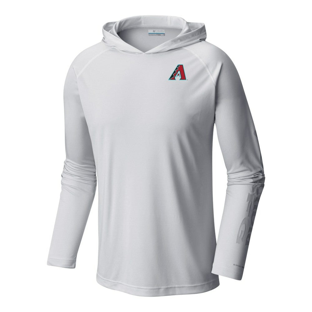 Arizona Diamondbacks Terminal Tackle Omni-Shade Pullover Hoodie - White | Columbia