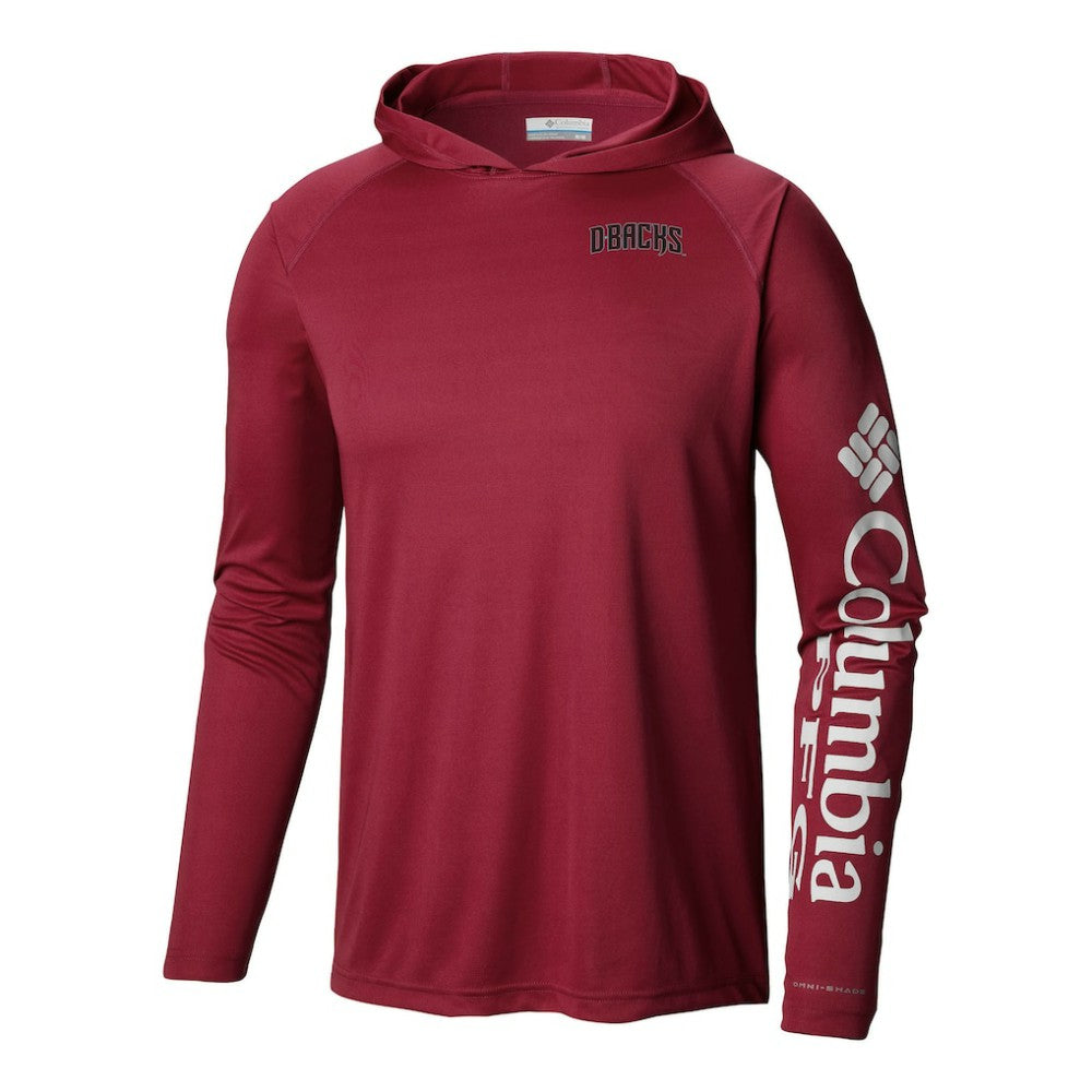 Arizona Diamondbacks Terminal Tackle Omni-Shade Pullover Hoodie - Red | Columbia