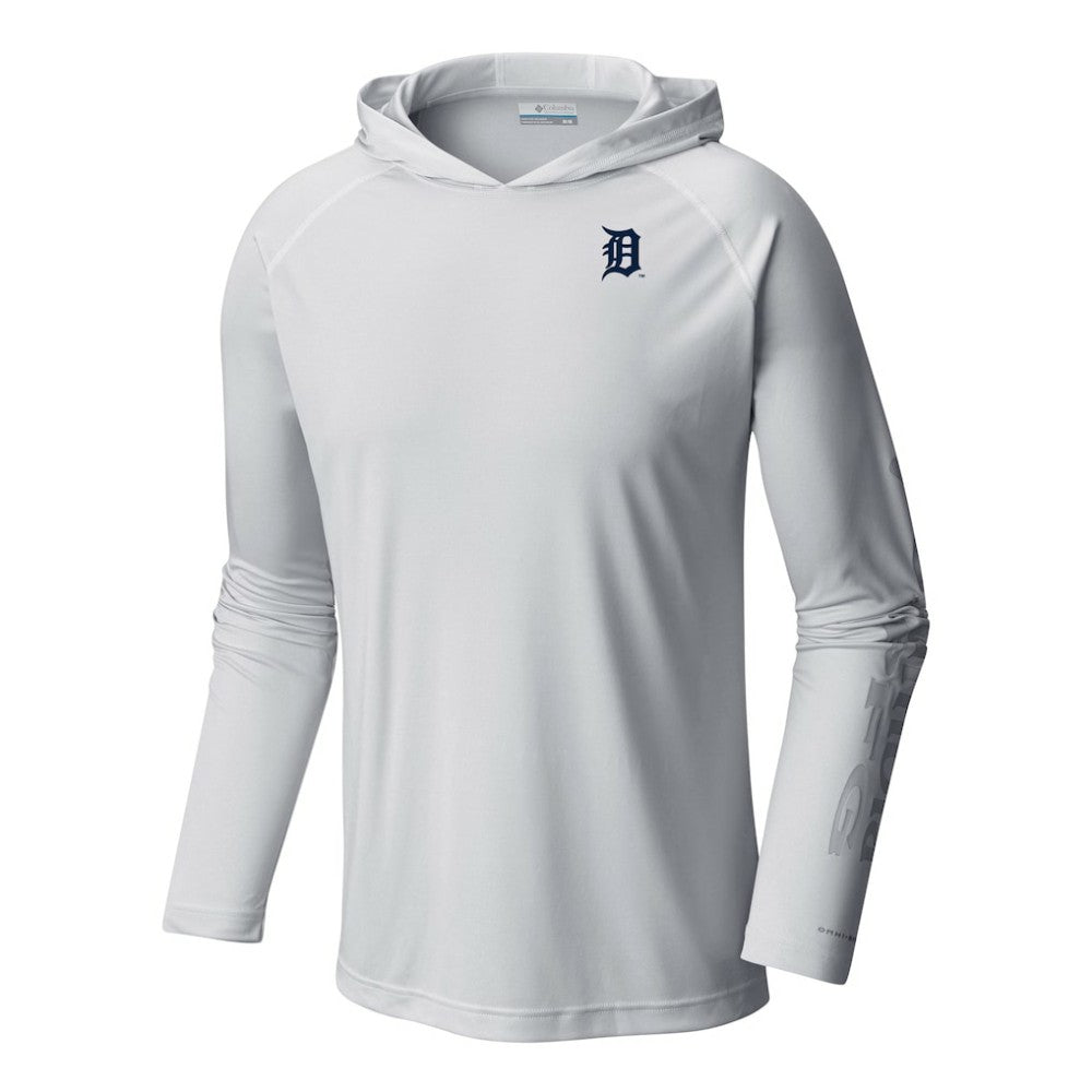 Detroit Tigers Terminal Tackle Omni-Shade Pullover Hoodie - White | Columbia