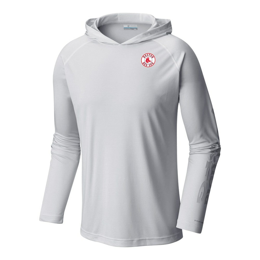 Boston Red Sox Terminal Tackle Omni-Shade Pullover Hoodie - White | Columbia