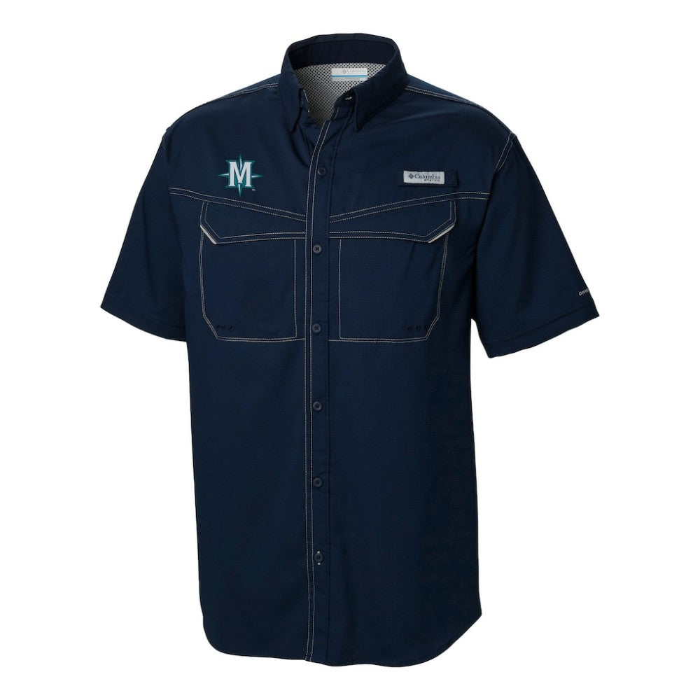 Seattle Mariners Omni-Wick Low Drag Offshore Button-Up Shirt - Navy | Columbia