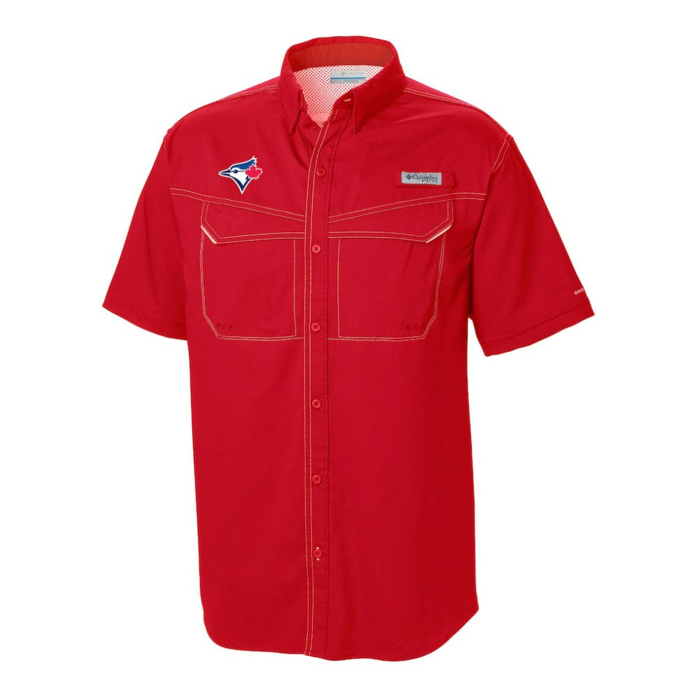Toronto Blue Jays Omni-Wick Low Drag Offshore Button-Up Shirt - Red | Columbia