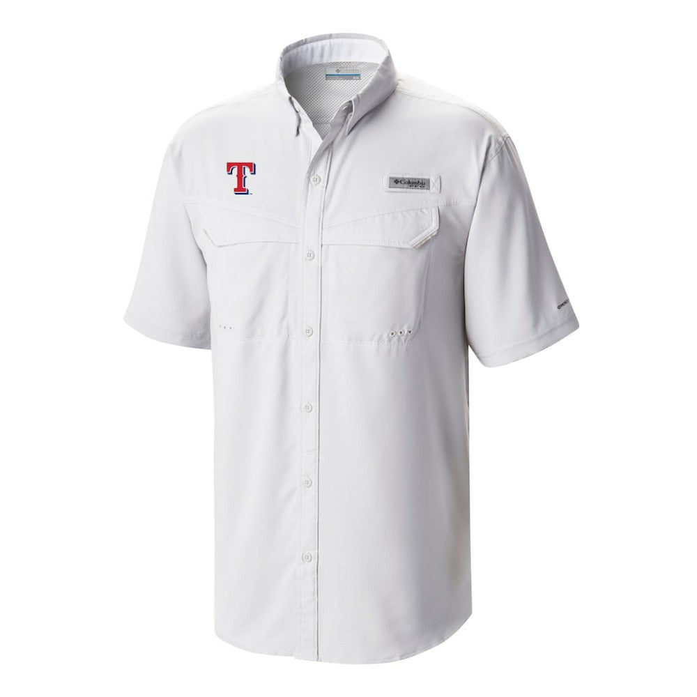 Texas Rangers Omni-Wick Low Drag Offshore Button-Up Shirt - White | Columbia
