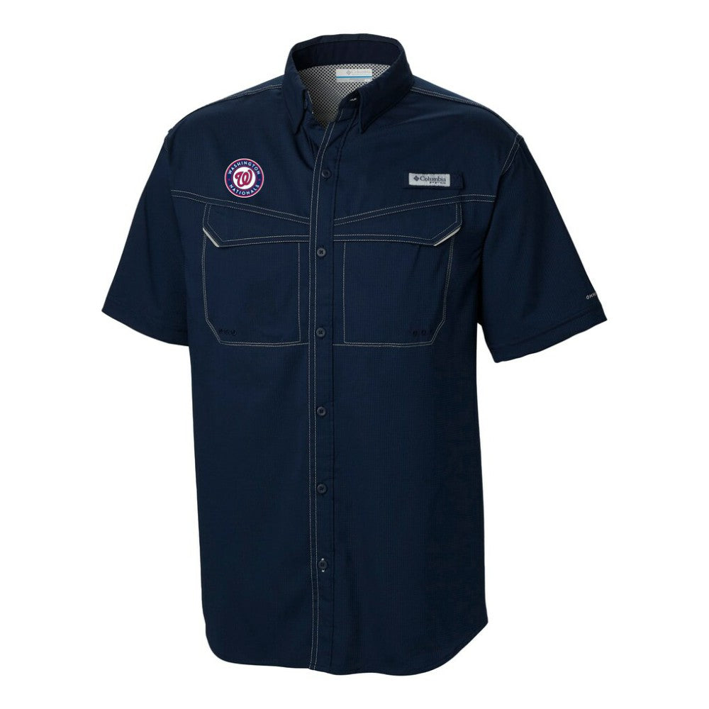 Washington Nationals Omni-Wick Low Drag Offshore Button-Up Shirt - Navy | Columbia