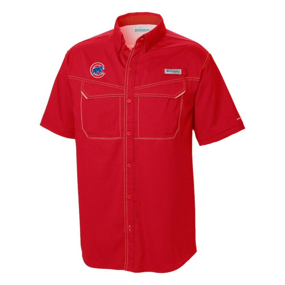 Chicago Cubs Omni-Wick Low Drag Offshore Button-Up Shirt - Red | Columbia