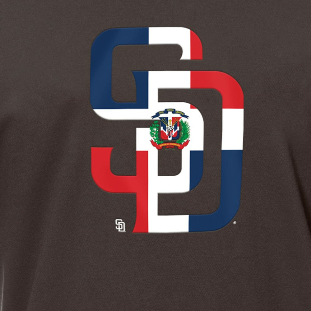 San Diego Padres Dominican Republic Flag Logo T-Shirt - Brown | New Era