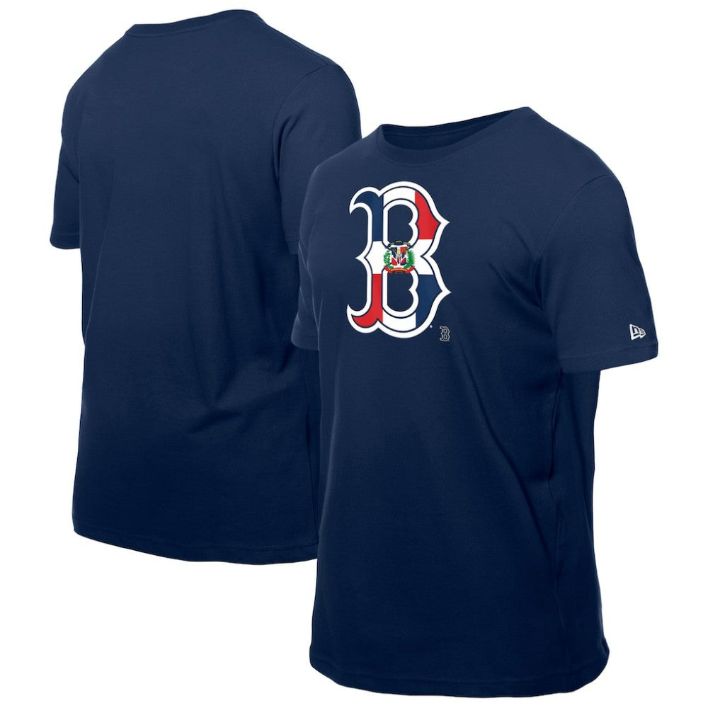 Boston Red Sox Dominican Republic Flag Logo T-Shirt - Navy | New Era