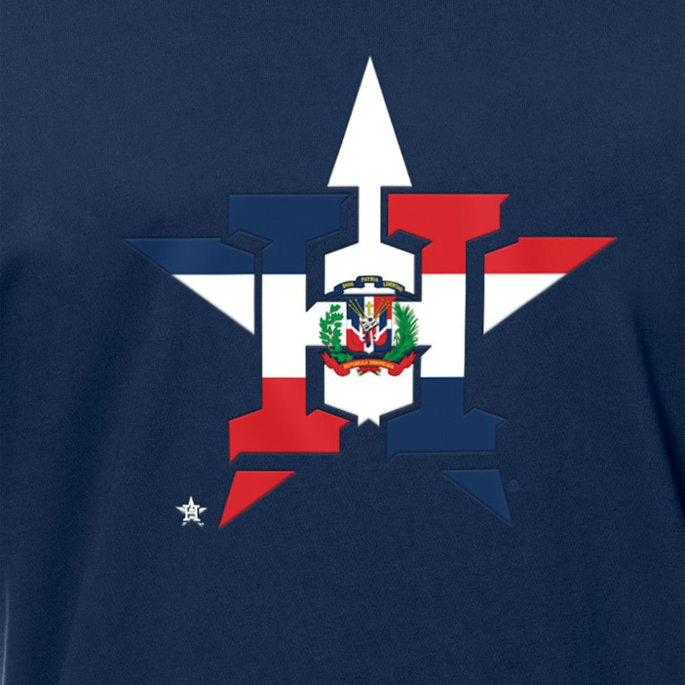Houston Astros Dominican Republic Flag Logo T-Shirt - Navy | New Era