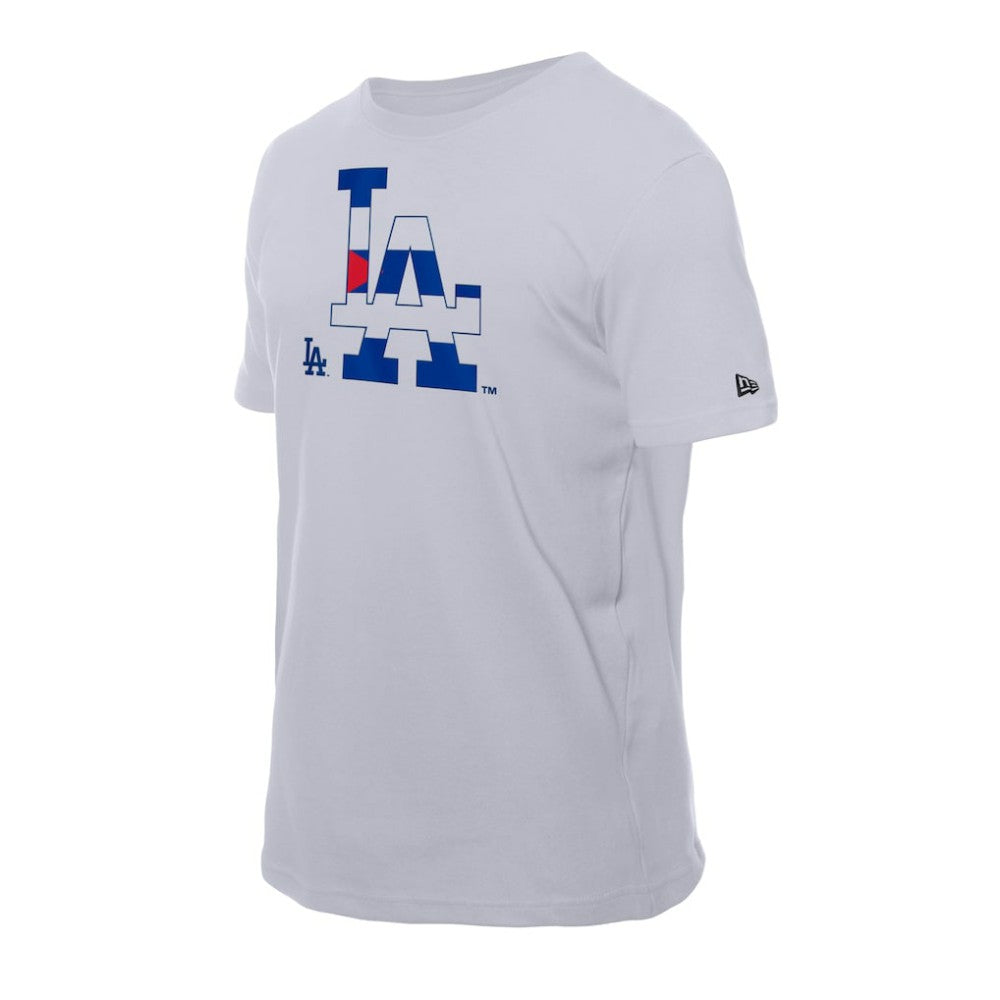 Los Angeles Dodgers Cuban Flag Logo T-Shirt - White | New Era