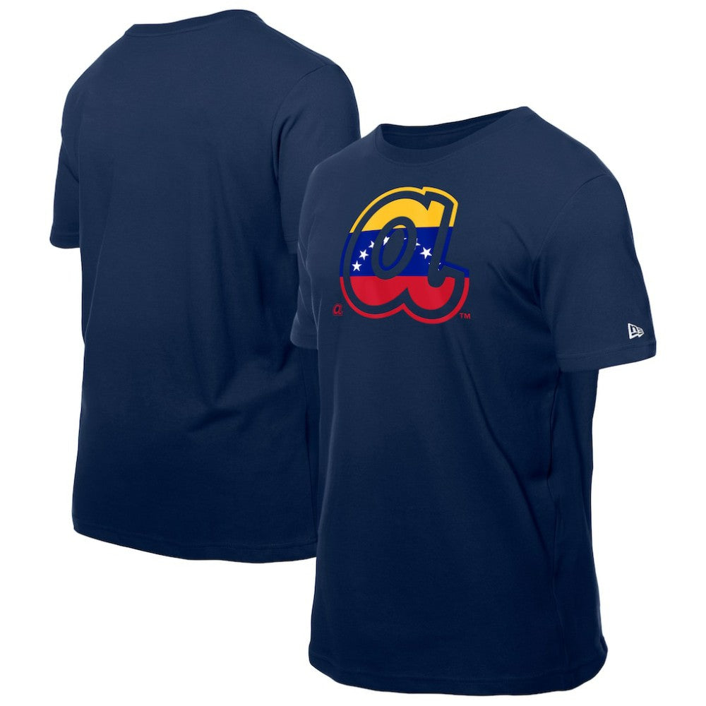 Atlanta Braves Venezuelan Flag Logo T-Shirt - Navy | New Era