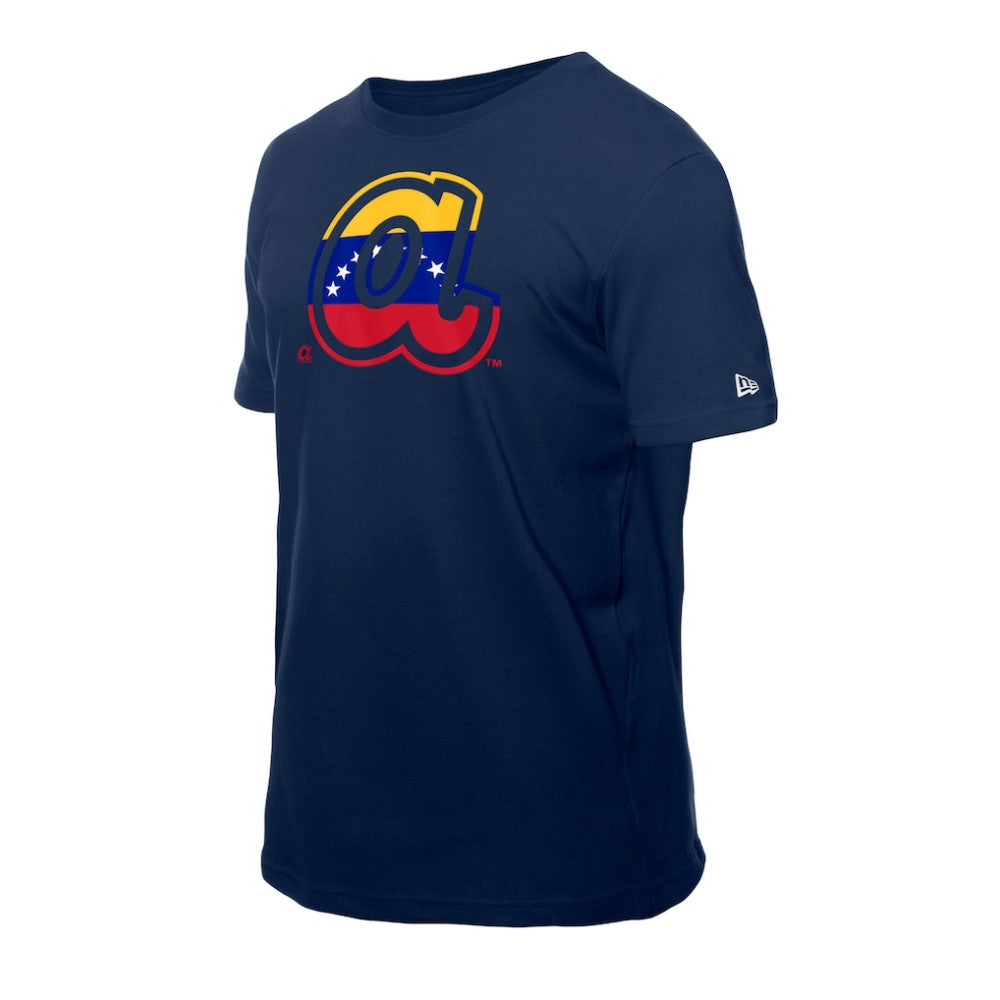 Atlanta Braves Venezuelan Flag Logo T-Shirt - Navy | New Era