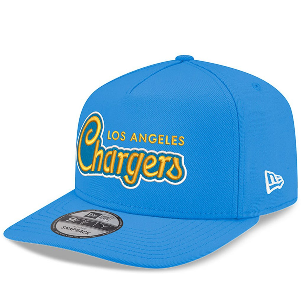 Los Angeles Chargers New Era Charger Power A-Frame 9FIFTY Snapback Hat - Powder Blue on sale