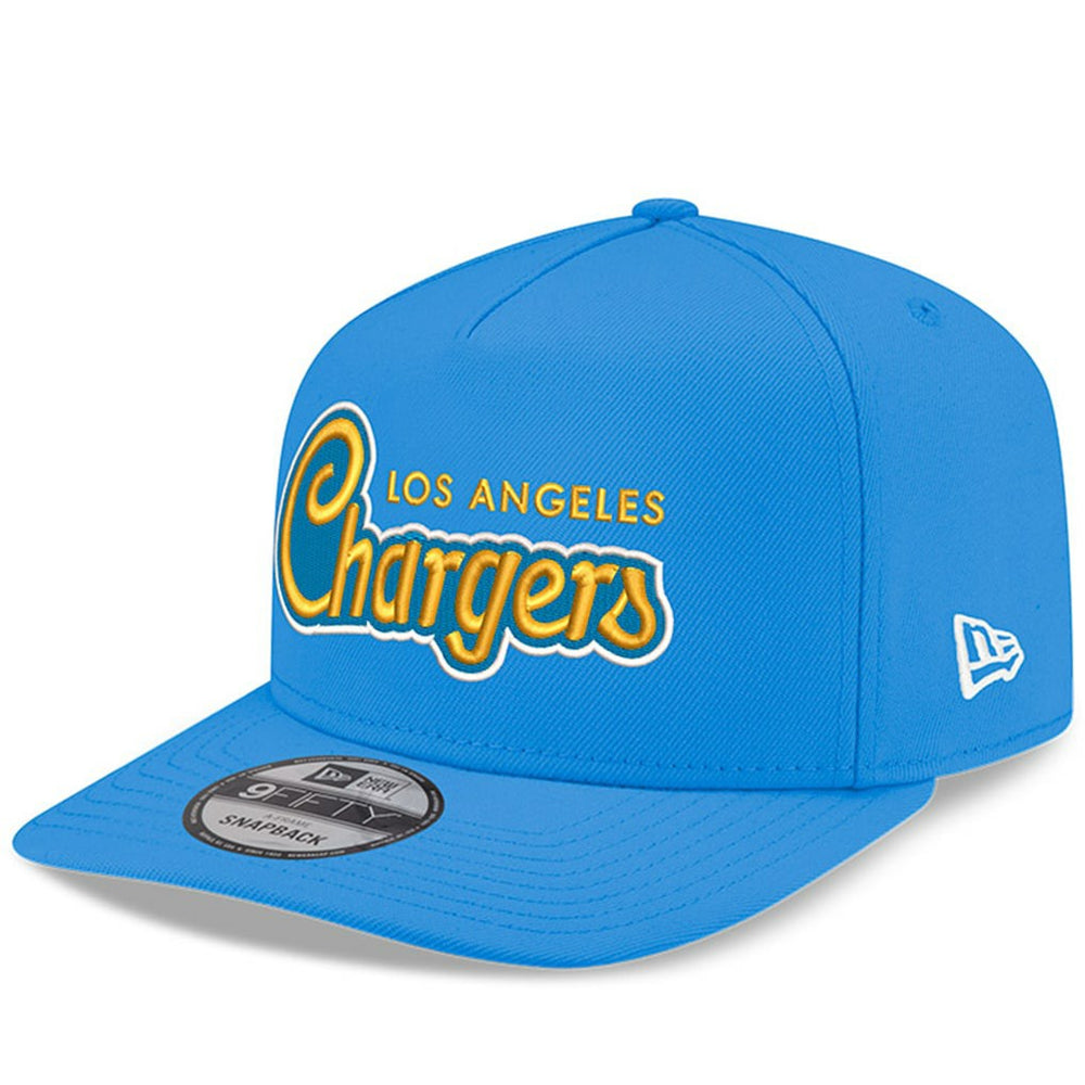 Los Angeles Chargers New Era Charger Power A-Frame 9FIFTY Snapback Hat - Powder Blue on sale