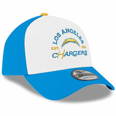 Los Angeles Chargers New Era Charger Power A-Frame 9FORTY Adjustable Hat - White/Powder Blue discount