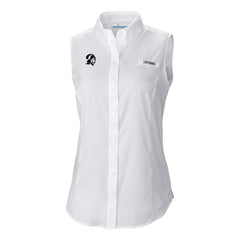 Tampa Bay Buccaneers Women's Historic Tamiami Omni-Shade Sleeveless Button-Up Shirt - White on sale