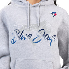 Toronto Blue Jays G-III 4Her by Carl Banks Women's Shadow Logo Graphic Pullover Hoodie - Heather Gray