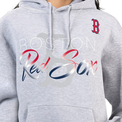 Boston Red Sox G-III 4Her by Carl Banks Women's Shadow Logo Graphic Pullover Hoodie - Heather Gray