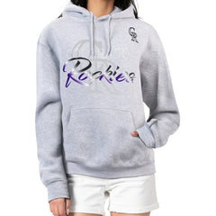Colorado Rockies G-III 4Her by Carl Banks Women's Shadow Logo Graphic Pullover Hoodie - Heather Gray