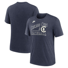 Chicago Cubs Local Hometown Tri-Blend T-Shirt - Heather Navy | Nike