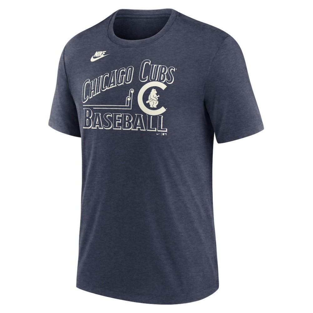 Chicago Cubs Local Hometown Tri-Blend T-Shirt - Heather Navy | Nike