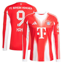 Harry Kane Bayern Munich 2025/26 Home Replica Long Sleeve Jersey - Red | Adidas cheap