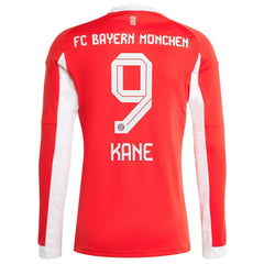 Harry Kane Bayern Munich 2025/26 Home Replica Long Sleeve Jersey - Red | Adidas cheap