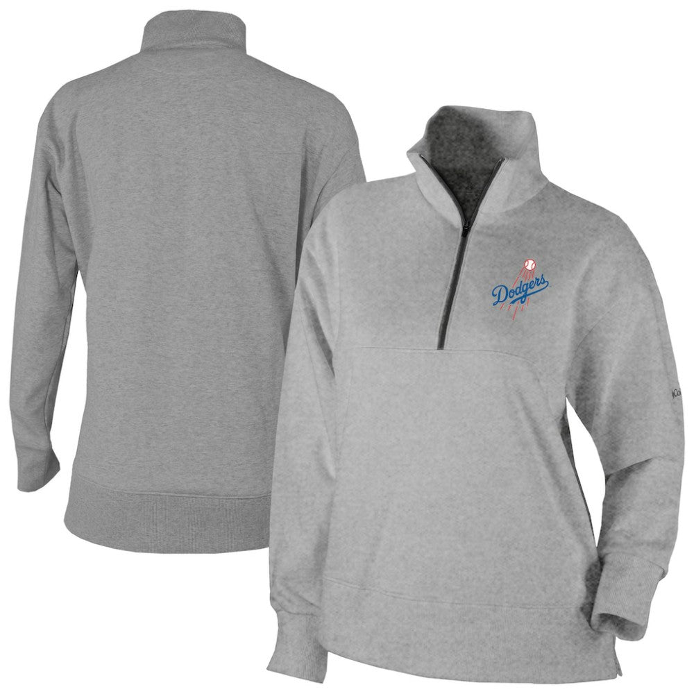 Los Angeles Dodgers Women's Birchwood Hills Quarter-Zip Pullover - Gray | Columbia