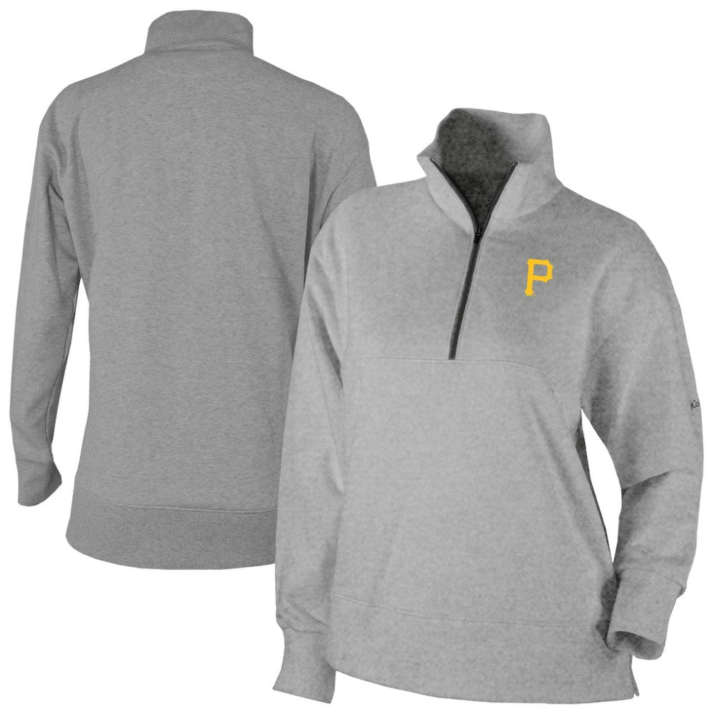 Pittsburgh Pirates Women's Birchwood Hills Quarter-Zip Pullover - Gray | Columbia