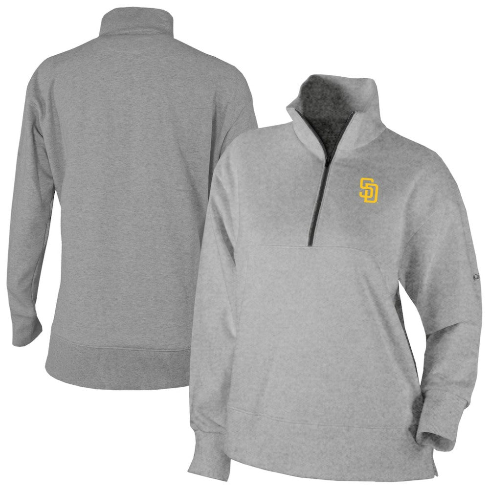 San Diego Padres Women's Birchwood Hills Quarter-Zip Pullover - Gray | Columbia