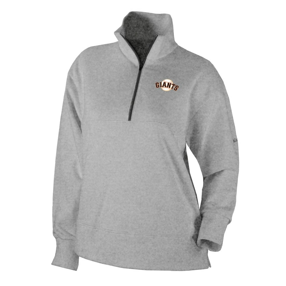 San Francisco Giants Women's Birchwood Hills Quarter-Zip Pullover - Gray | Columbia