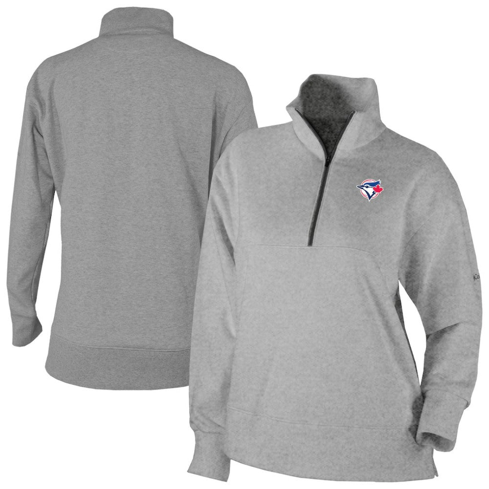 Toronto Blue Jays Women's Birchwood Hills Quarter-Zip Pullover - Gray | Columbia