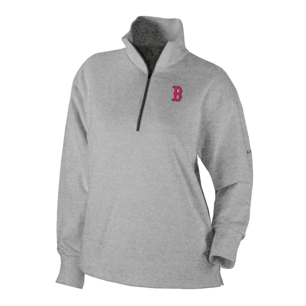 Boston Red Sox Women's Birchwood Hills Quarter-Zip Pullover - Gray | Columbia