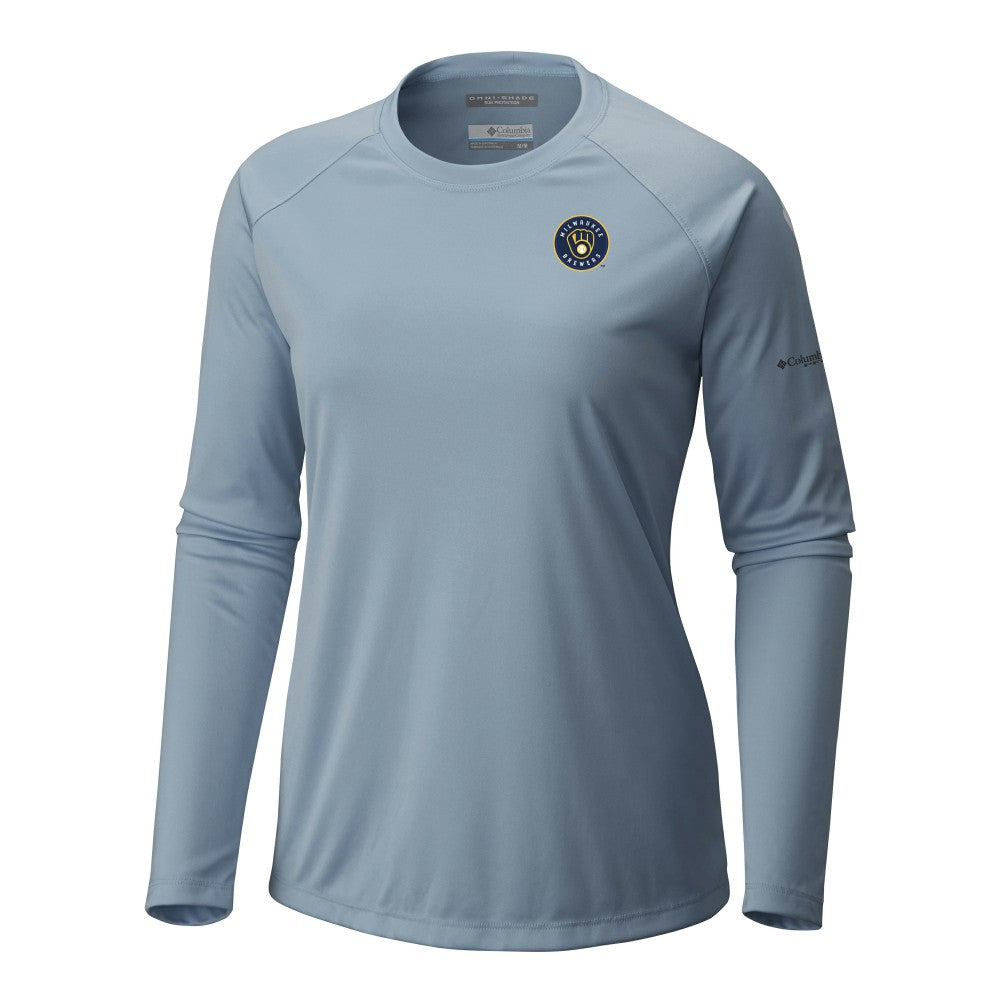 Milwaukee Brewers Tidal Tee II Long Sleeve T-Shirt - Light Blue | Columbia