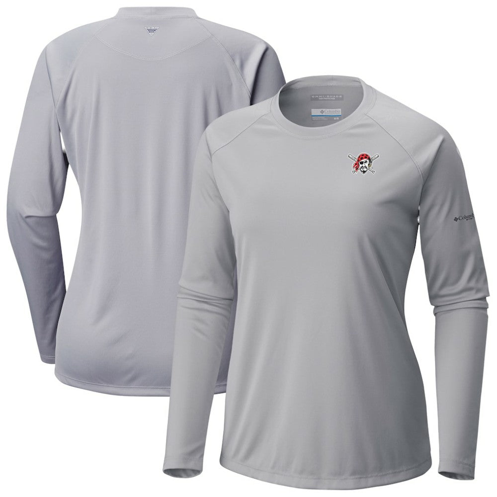 Pittsburgh Pirates Tidal Tee II Long Sleeve T-Shirt - Gray | Columbia