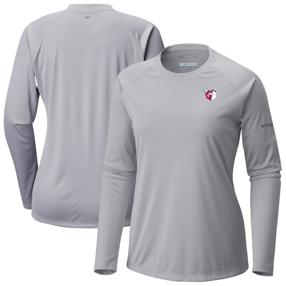 Cleveland Guardians Tidal Tee II Long Sleeve T-Shirt - Gray | Columbia
