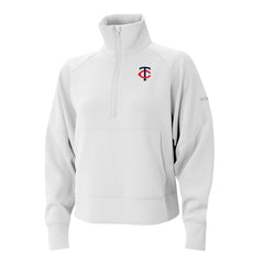 Minnesota Twins Women's Wickhams Hills Raglan Omni-Wick Quarter-Zip Pullover - White | Columbia