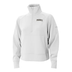 San Diego Padres Women's Wickhams Hills Raglan Omni-Wick Quarter-Zip Pullover - White | Columbia