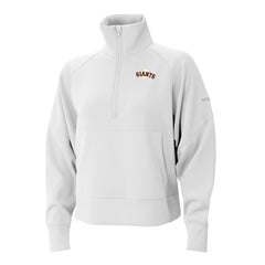 San Francisco Giants Women's Wickhams Hills Raglan Omni-Wick Quarter-Zip Pullover - White | Columbia