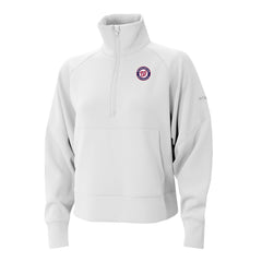 Washington Nationals Women's Wickhams Hills Raglan Omni-Wick Quarter-Zip Pullover - White | Columbia