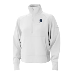 Detroit Tigers Women's Wickhams Hills Raglan Omni-Wick Quarter-Zip Pullover - White | Columbia