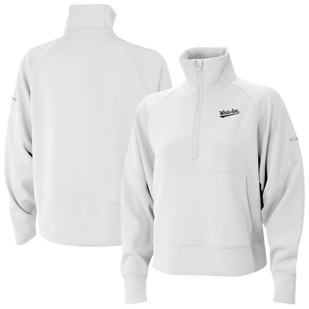 Chicago White Sox Women's Wickhams Hills Raglan Omni-Wick Quarter-Zip Pullover - White | Columbia