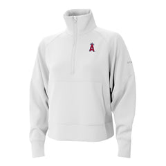 Los Angeles Angels Women's Wickhams Hills Raglan Omni-Wick Quarter-Zip Pullover - White | Columbia
