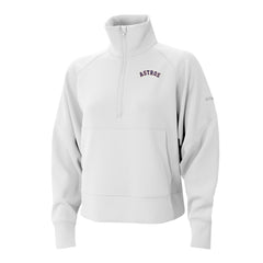 Houston Astros Women's Wickhams Hills Raglan Omni-Wick Quarter-Zip Pullover - White | Columbia