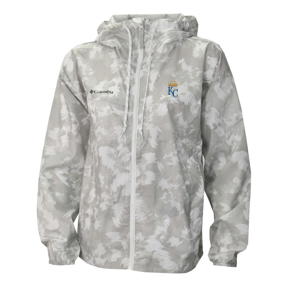 Kansas City Royals Women's Flash Challenger Full-Zip Hoodie Windbreaker Jacket - Gray/White | Columbia